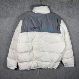 Golf Wang Mens 3M Reflective Down Puffer Jacket White Grey XL Streetwear